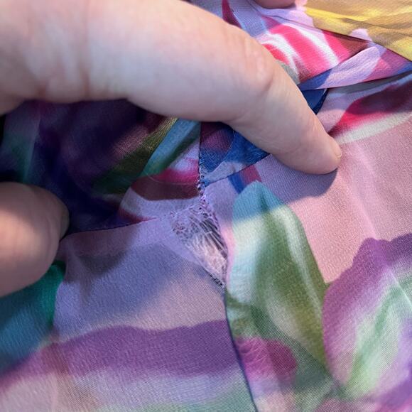 Icon Swim Women’s Small Swim Cover Sheer Tropical Pink Pool Side Vacation Resort - Picture 7 of 9